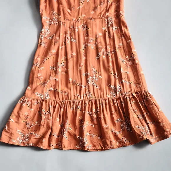 A.N.A A New Approach Rusty Brown Floral Dress-Size Small - Picture 6 of 7